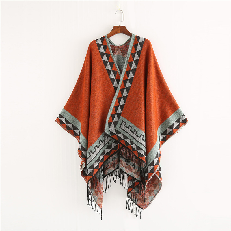 Ethnic Fashion India - Hint Tarzı Moda Geometrik Püskül Pashmina