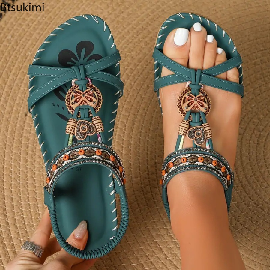 Kadın Bohemian Sandalet Açık P - Ethnic Fashion Women incelemesi ve fiyatı